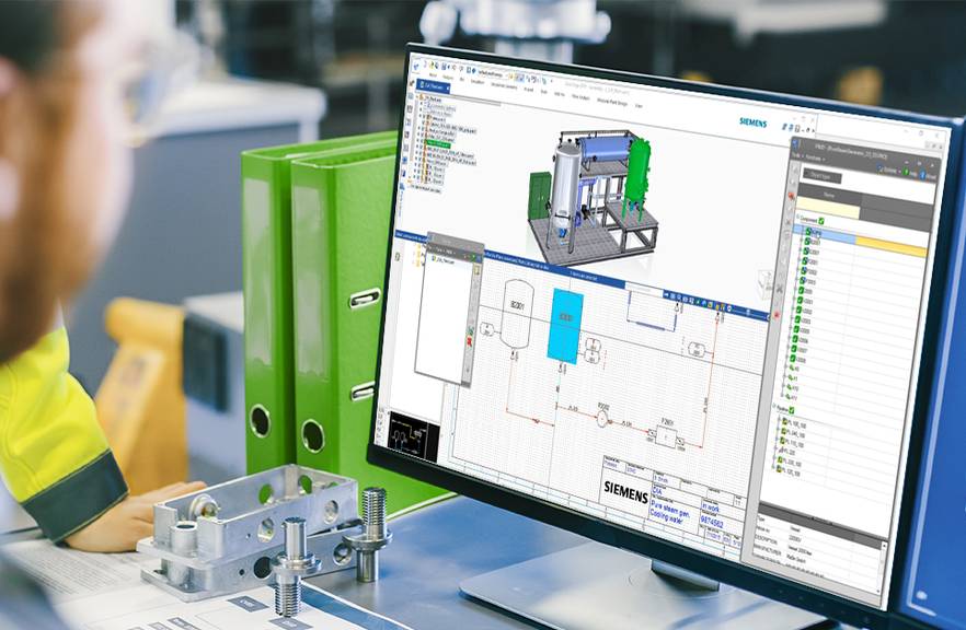 Solid Edge P&ID op beeldscherm