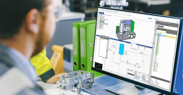 Solid Edge P&ID op beeldscherm Solid Edge P&ID op beeldscherm