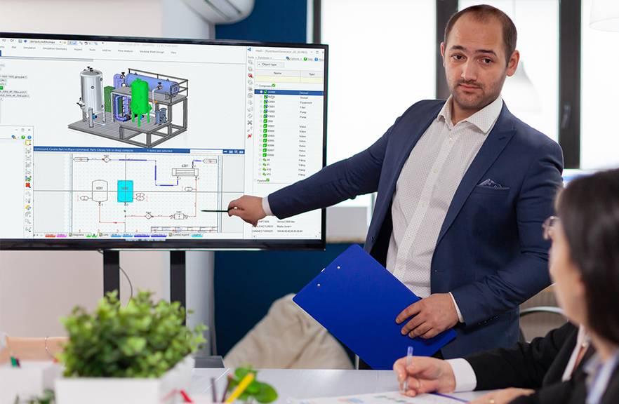 P&ID image 2 overleg op scherm Solid Edge P&ID image 2 overleg op scherm