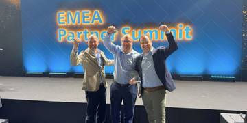 Directie team Enginia tijdens uitreiking Siemens Award Partner of the year 2025
