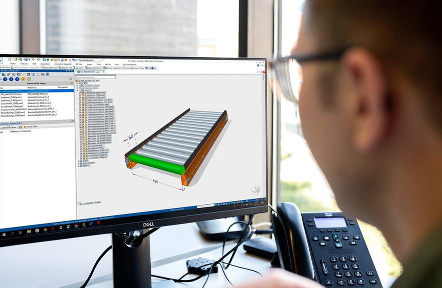Design Configurator op scherm Design Configurator op scherm