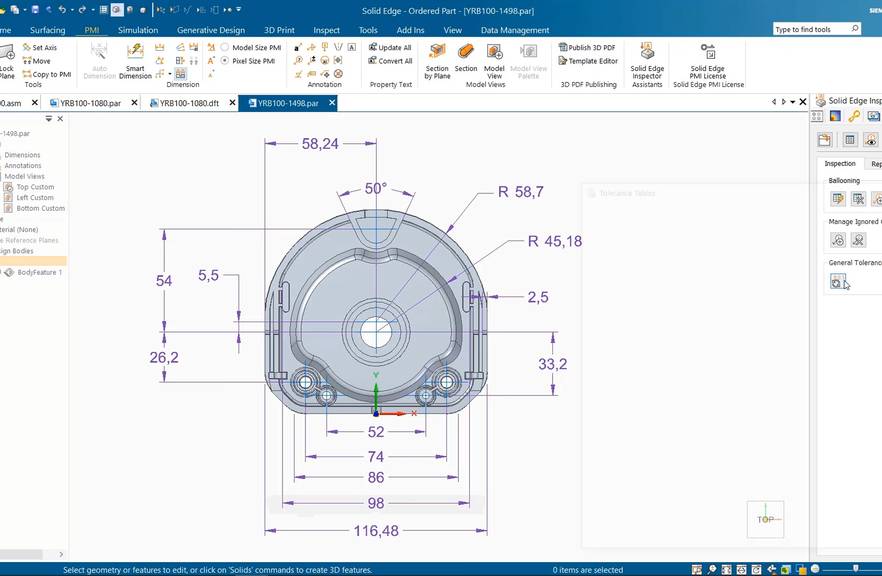 Solid Edge 2023 Inspector
